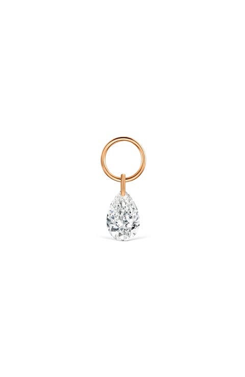 Pear Floating Diamond Charm