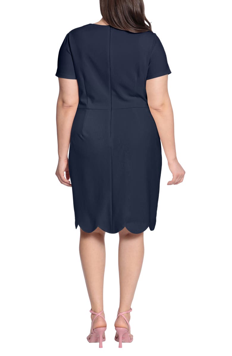 Maggy London Mioni Scallop Hem Cutout Dress, Alternate, color, 