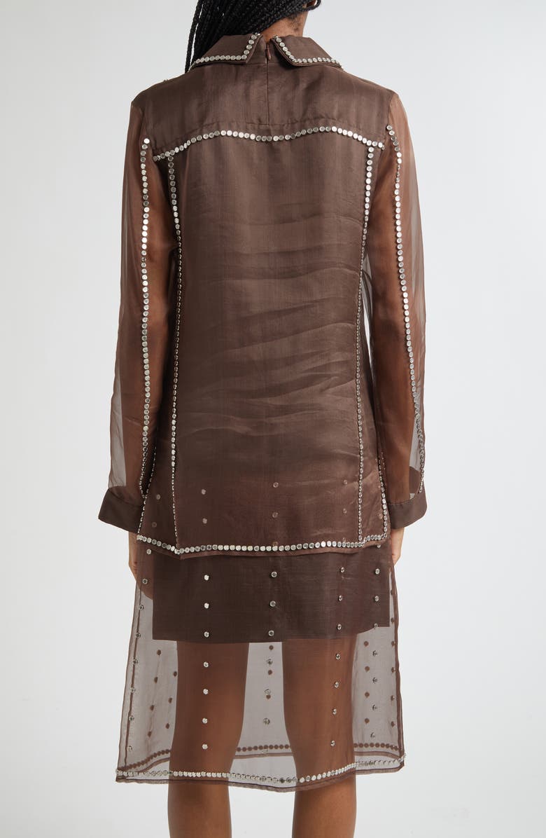 Wales Bonner Presence Studded, Alternate, color, Brown