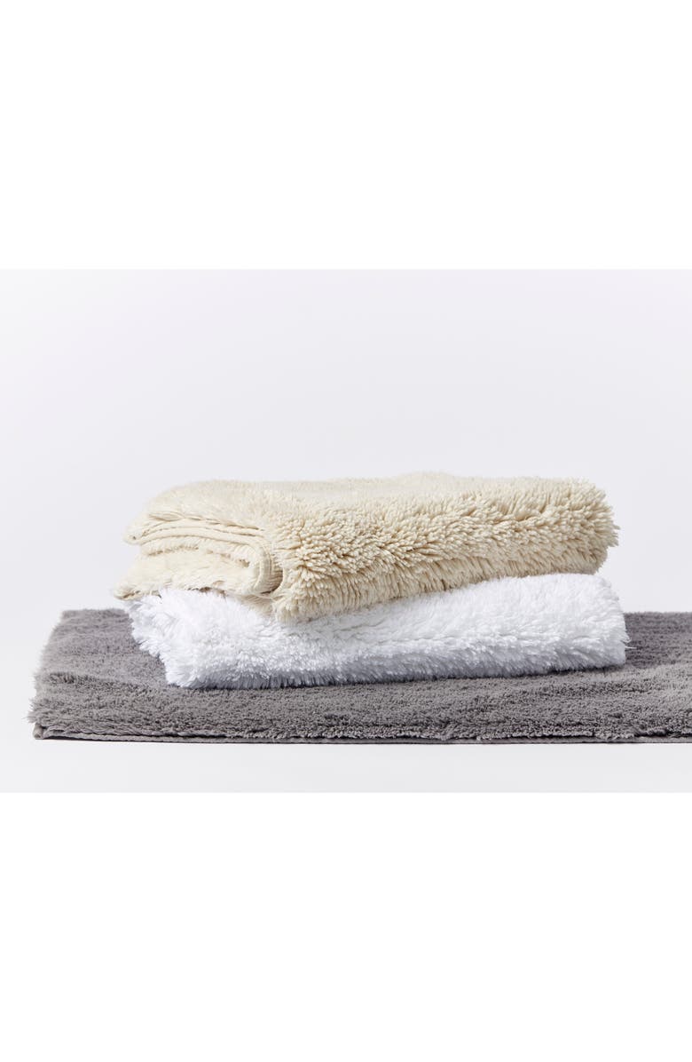 Coyuchi Organic Cotton Shag Bath Mat, Alternate, color, Alpine White