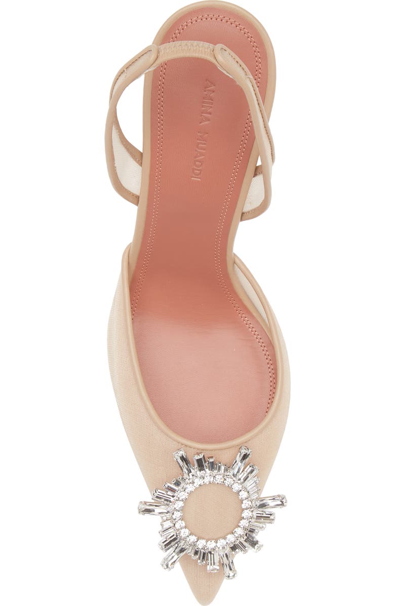 Amina Muaddi Begum Mesh Pointed Toe Slingback Pump, Alternate, color,