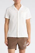 Vintage Summer Short Sleeve Embroidered Camp Shirt