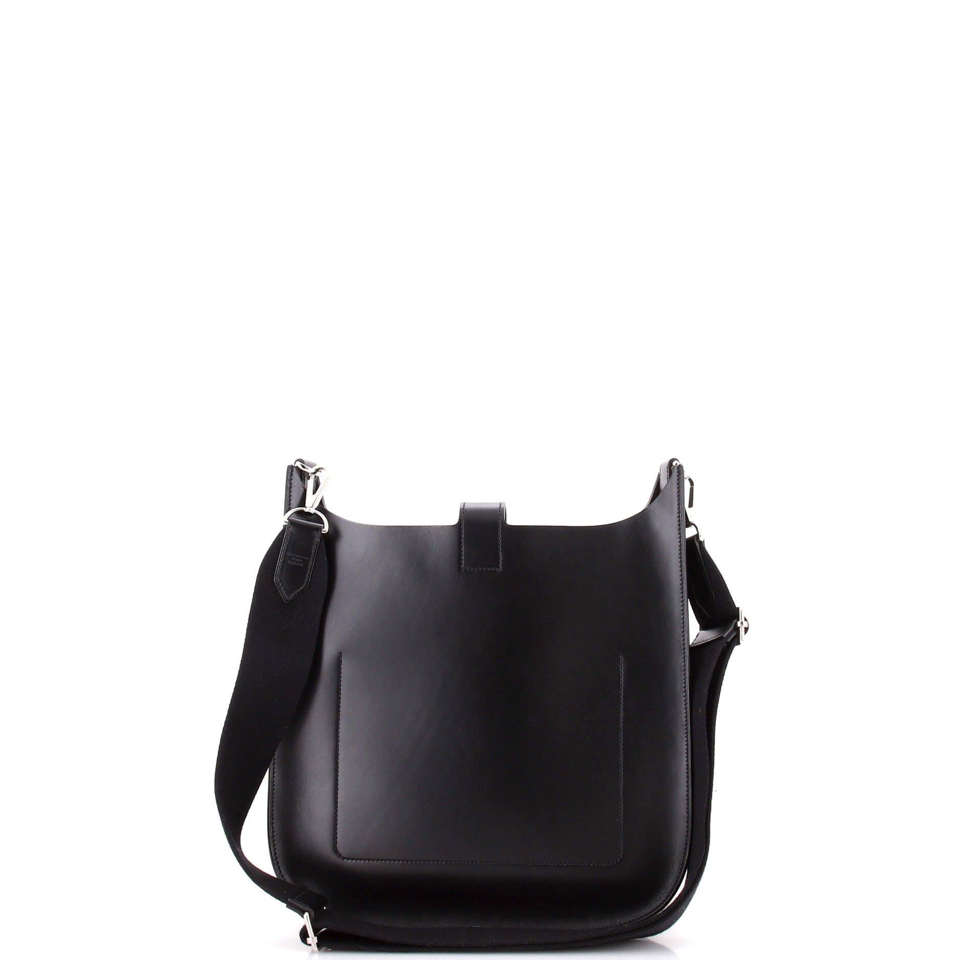 Pre-Owned Hermes Evelyne Sellier Bag Vache Hunter 29, Alternate, color, Noir