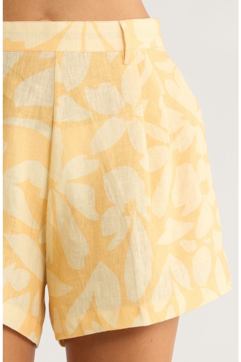 The Getaway Linen Cover-Up Shorts, Alternate, color, CREAMSICLE