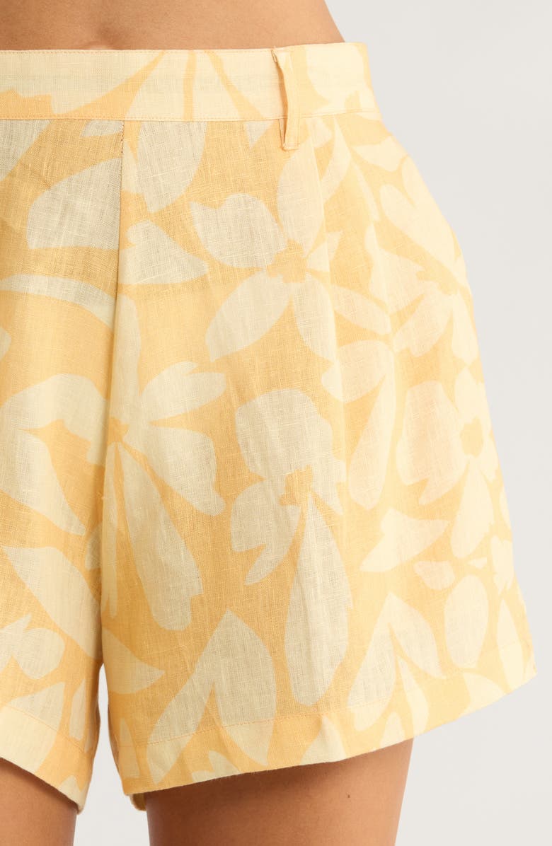Vitamin A<sup>®</sup> The Getaway Linen Cover-Up Shorts, Alternate, color, Creamsicle