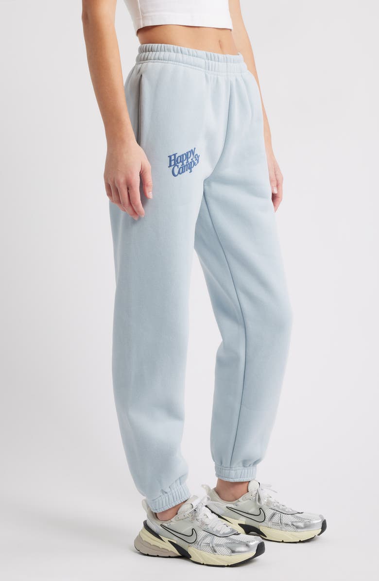 HAPPY CAMP3R Puff Series Core Logo Cotton Blend Joggers, Alternate, color, Snowflake Blue