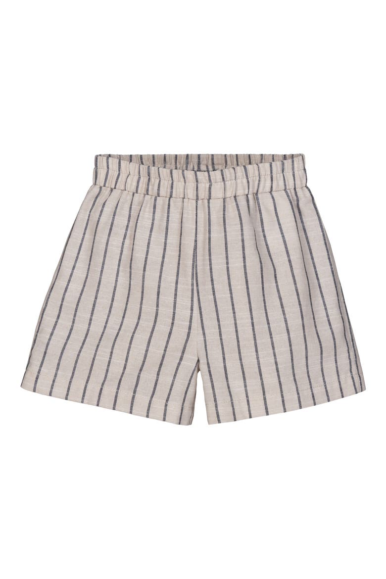 Kids' Stripe Shirt & Shorts Set, Alternate, color, BEIGE