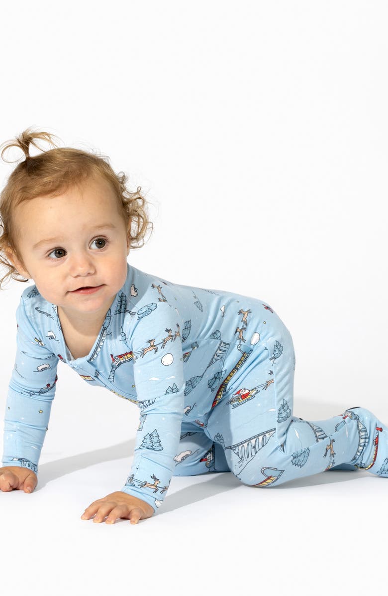 Bellabu Bear Kids' Polar Express Convertible Footie Pajamas, Alternate, color, 