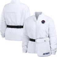 WEAR by Erin Andrews Women's WEAR by Erin Andrews White New England Patriots Packaway Full-Zip Puffer Jacket