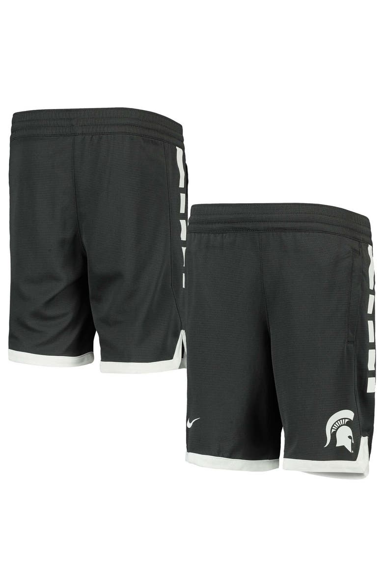Nike Youth Nike Anthracite Michigan State Spartans Elite Performance Shorts, Main, color, 