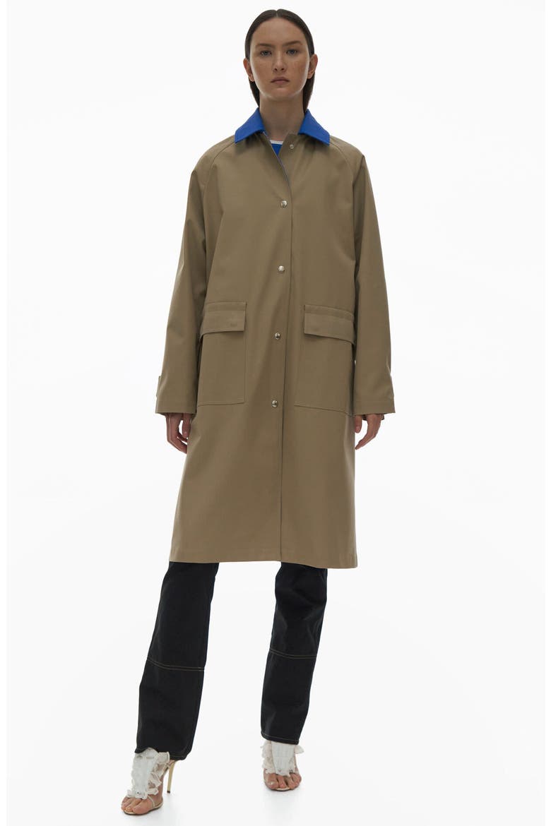 Mac Raincoat, Alternate, color, FATIGUE/ ROYAL BLUE
