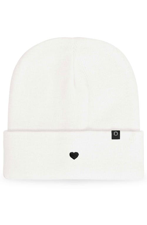 Dalix Lil Heart Beanie Cap In White