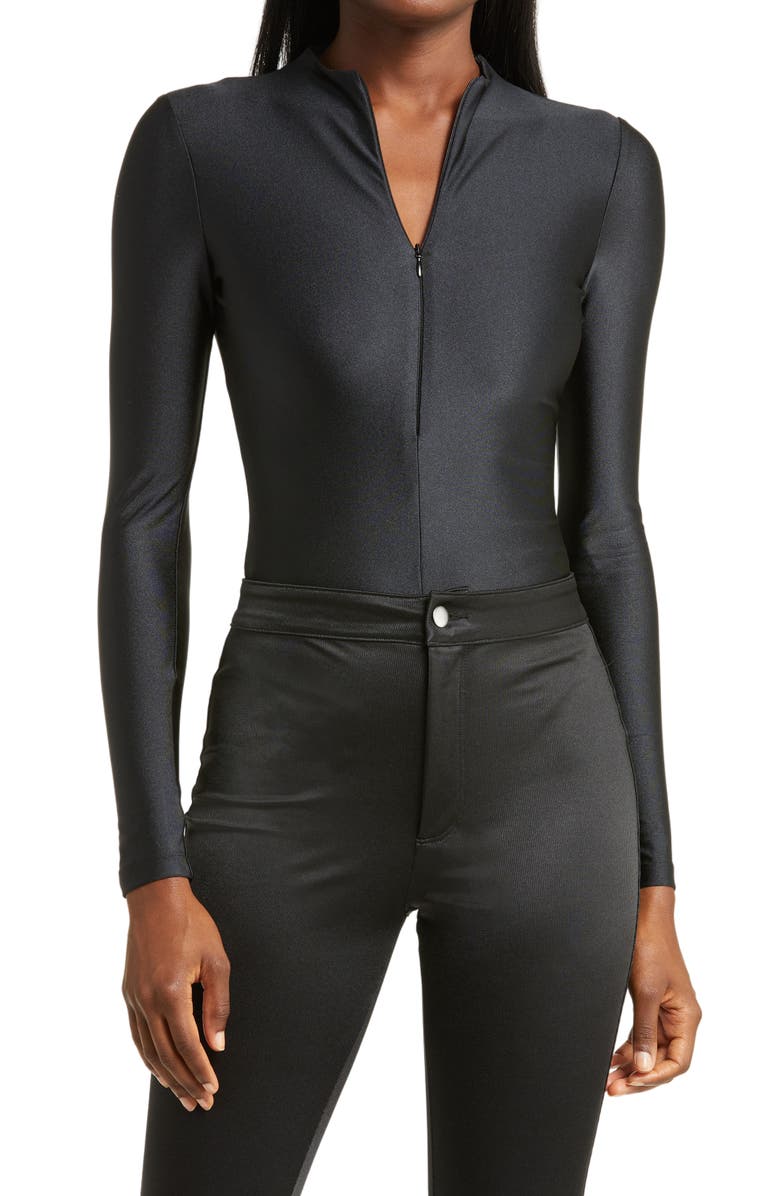 SKIMS Disco Long Sleeve Bodysuit, Alternate, color, 