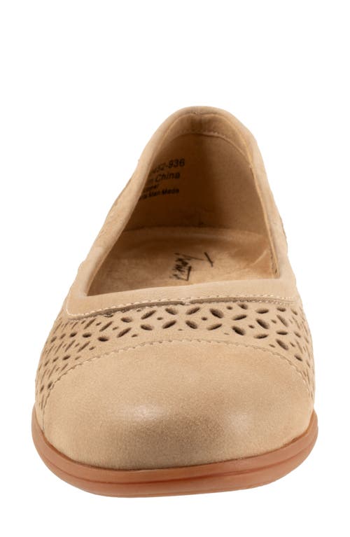 Trotters Delmara Cap Toe Slip-on Shoe In Beige Nubuck