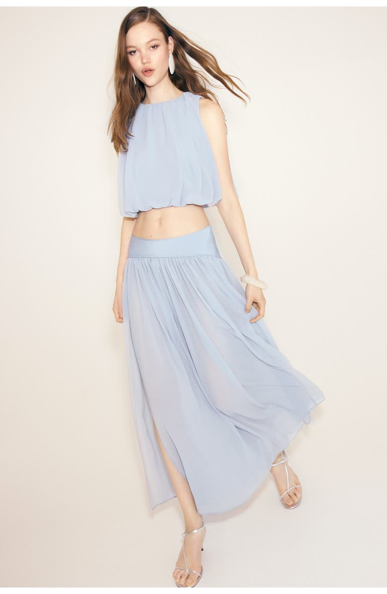 H&M Circular Maxi Skirt, Alternate, color, Light Blue