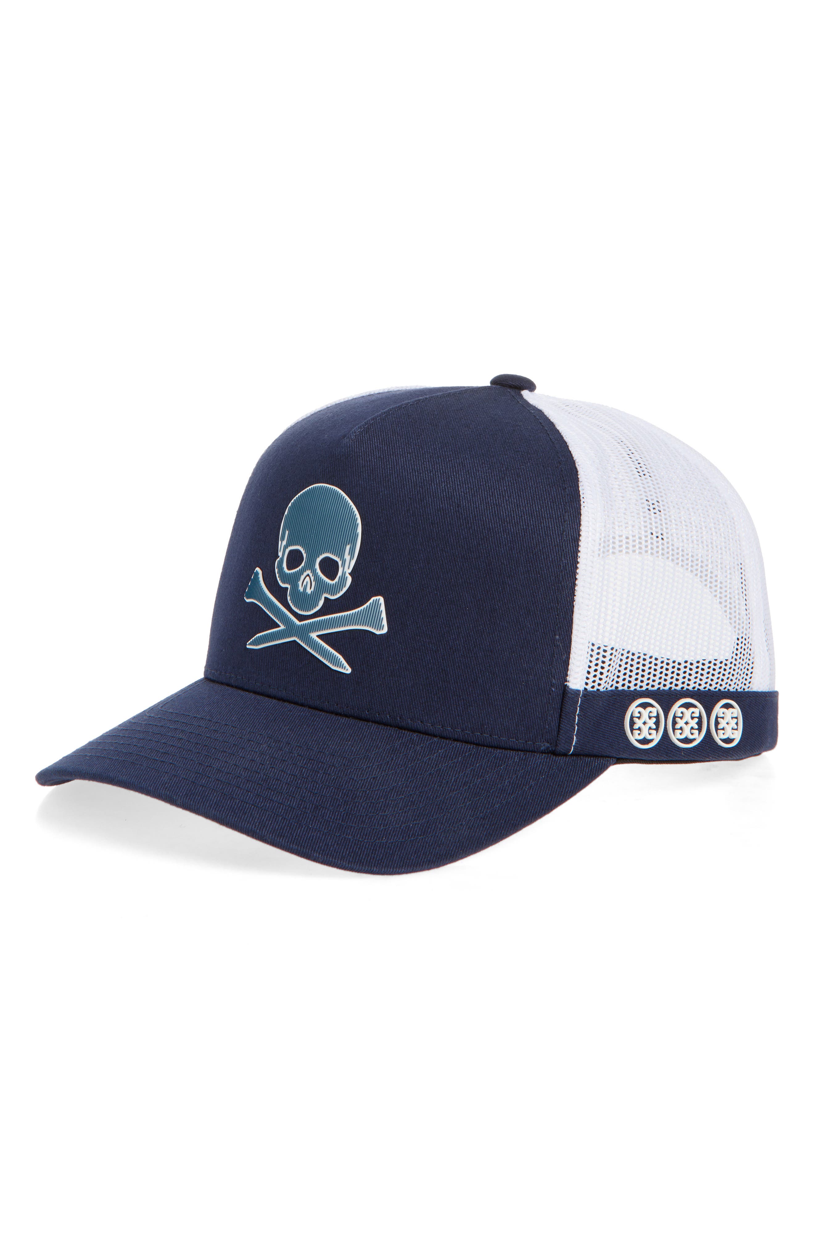 G/fore Silicone Skull & Tees Mesh Trucker Hat In Twilight