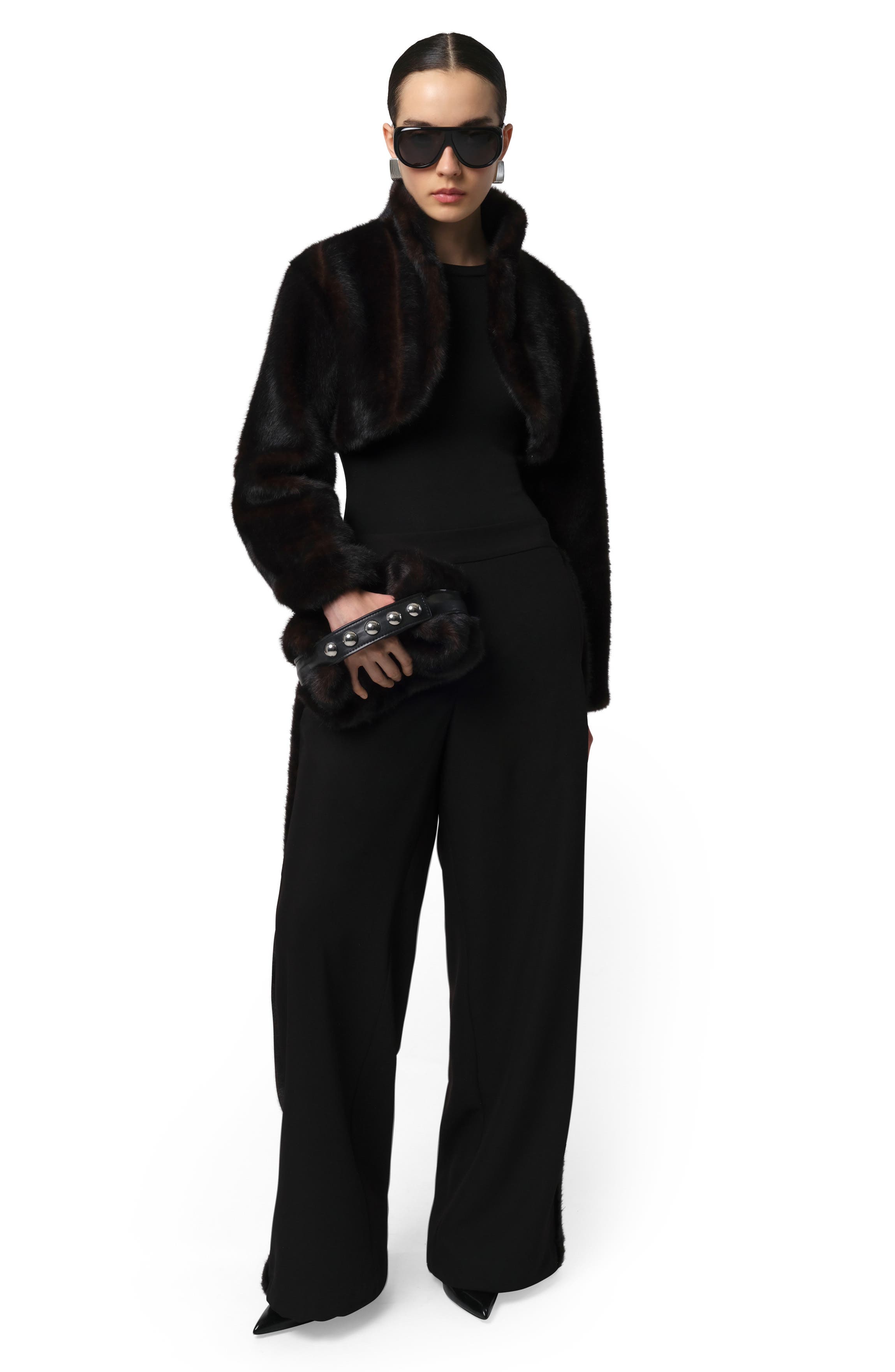 Apparis Marfa Faux Mink Top Carry Handle Pouch, Alternate, color, 