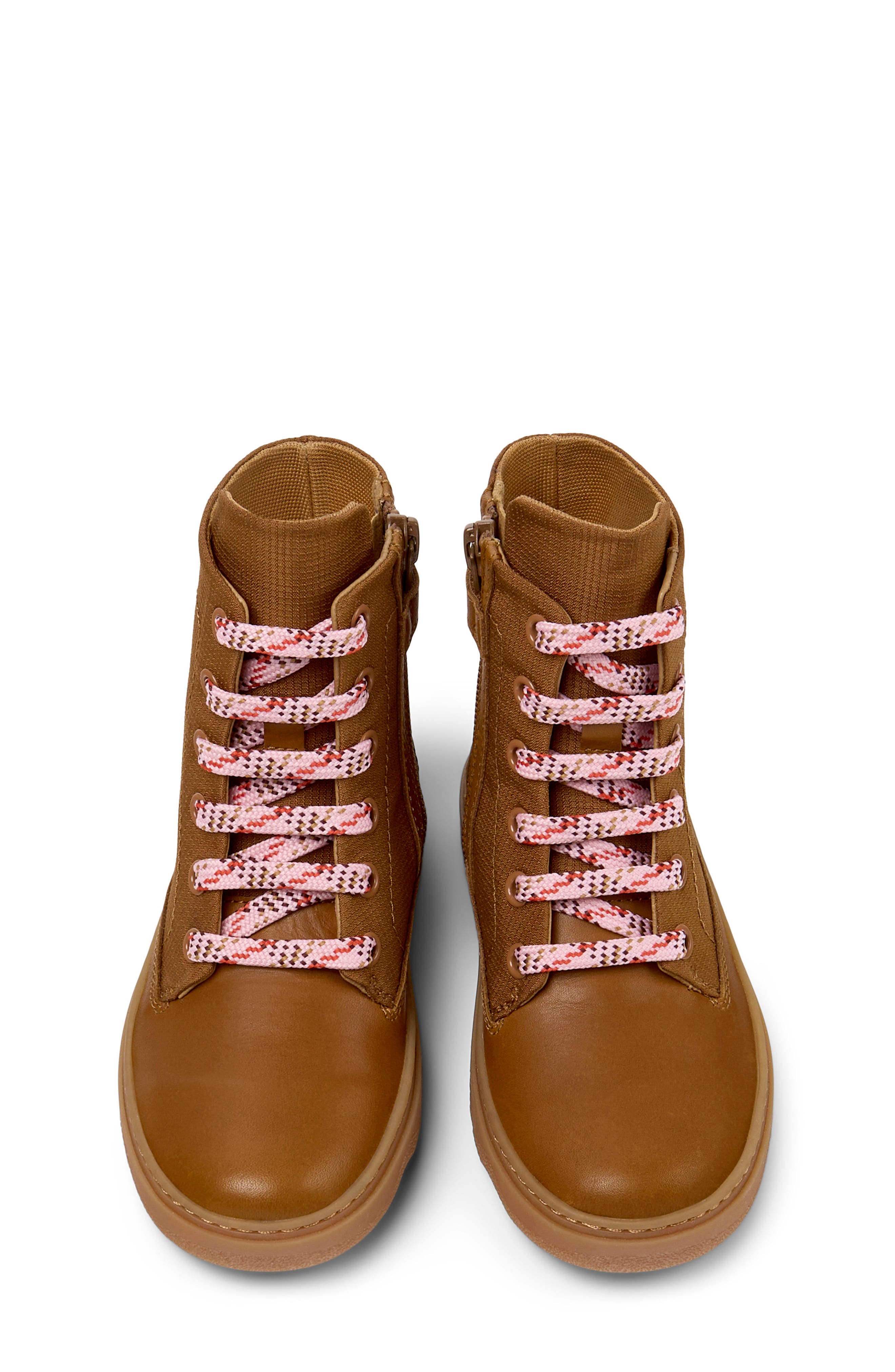 Camper Kids' Kiddo Lace-Up Boot, Alternate, color, Medium Brown