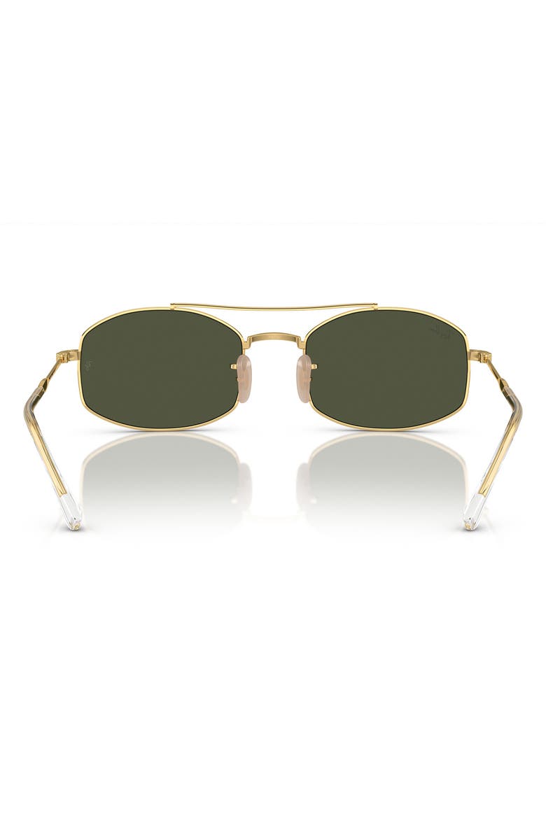 Ray-Ban 54mm Oval Sunglasses, Alternate, color, Gold Flash