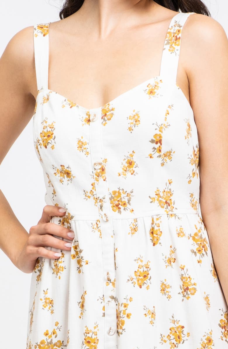 AUGUST SKY Floral Sleeveless Midi Dress, Alternate, color,