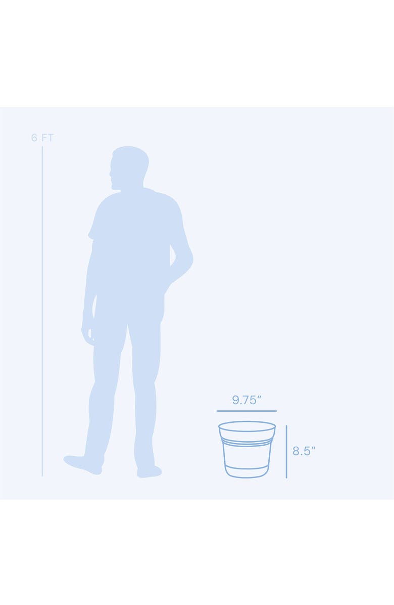 Bloem 10 Inch Saturn Round Planter With Saucer Tray, Alternate, color, Blue