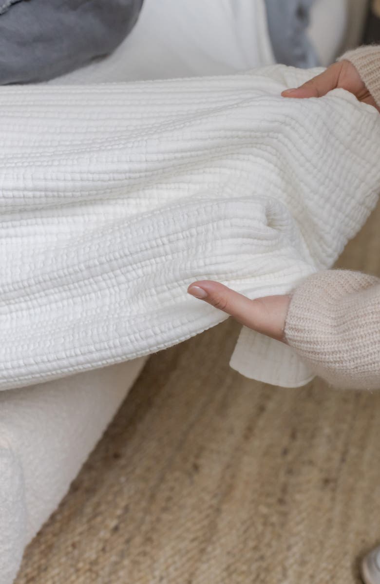 Pom Pom at Home Chatham Matelassé Blanket, Alternate, color, White