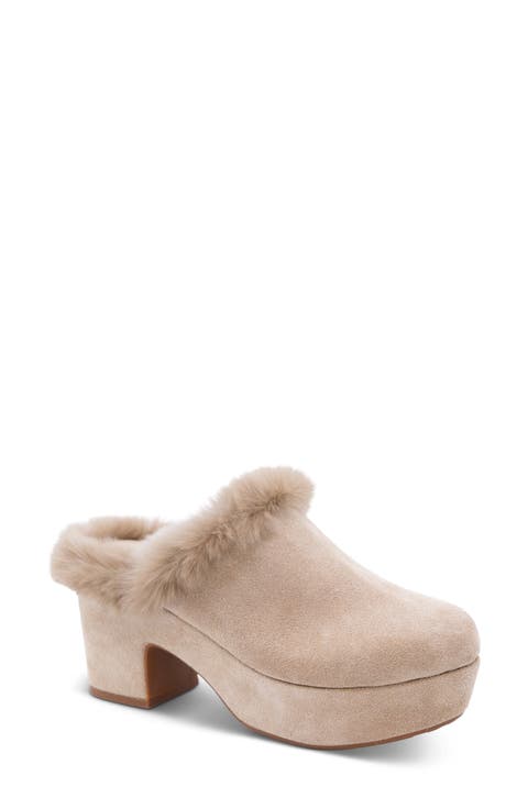 Grand Genuine Shearling Platform Clog