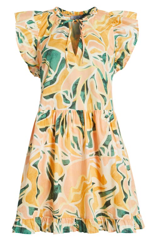 Rails Zinnia Abstract Print Cotton Dress In Yellow