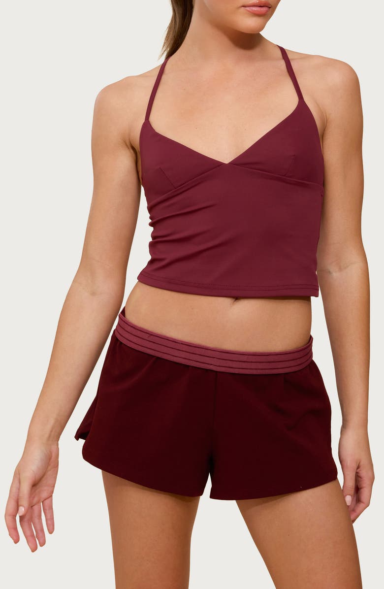 EDIKTED Felice Cross Back Crop Tank, Main, color,