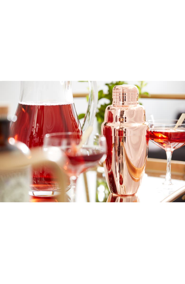 E2 Concepts Metal Mirrored Rolling Bar Cart, Alternate, color,