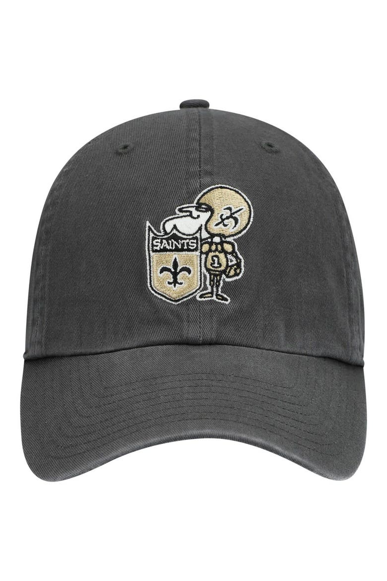 Men's '47 Charcoal New Orleans Saints Clean Up Legacy Adjustable Hat, Alternate, color, Charcoal