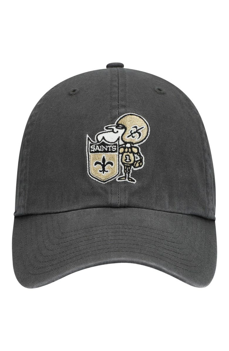'47 Men's '47 Charcoal New Orleans Saints Clean Up Legacy Adjustable Hat, Alternate, color, Charcoal
