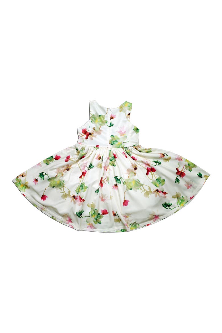 Kids' Floral Dress, Alternate, color, WHITE