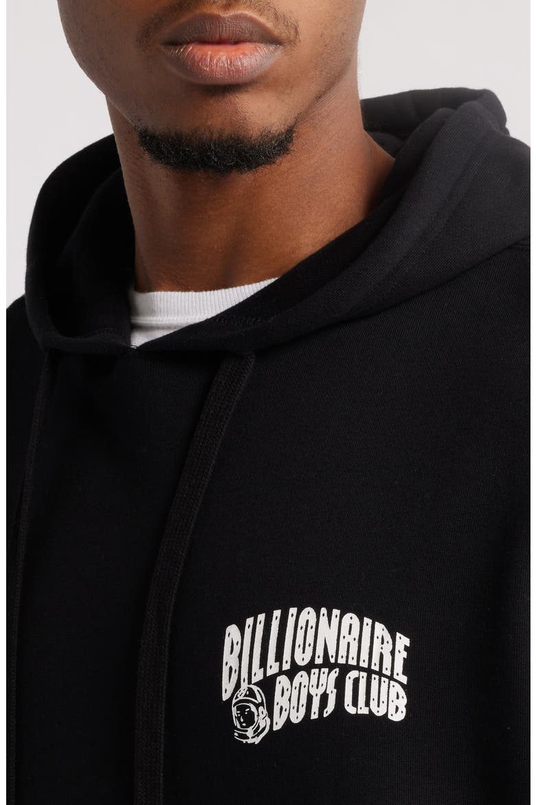 Arch Logo Graphic Hoodie, Alternate, color, BLACK