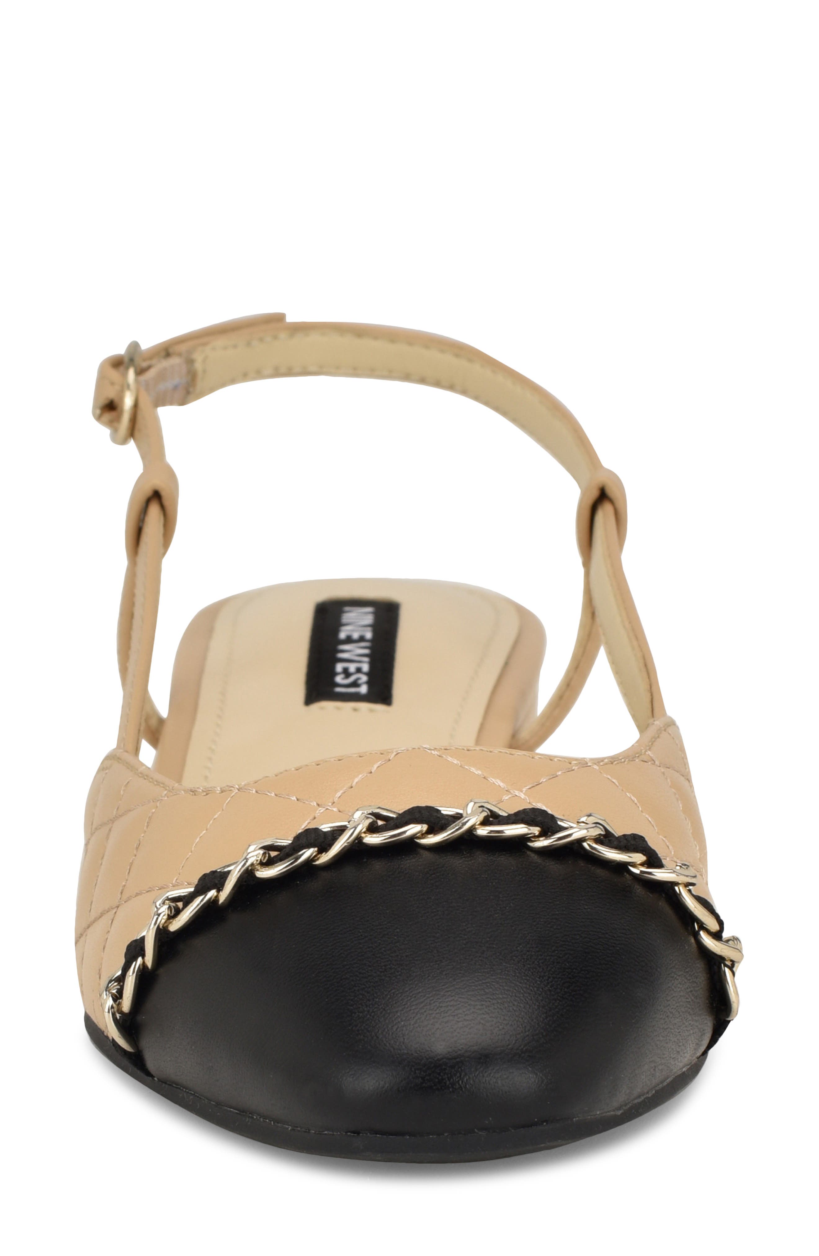 Nine West Charme Slingback Cap Toe Pump, Alternate, color, 