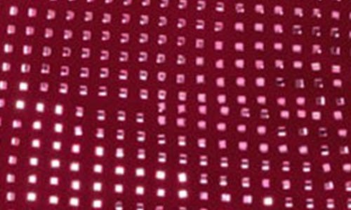 Edikted Rhinestone Mesh Mini Dress In Burgundy
