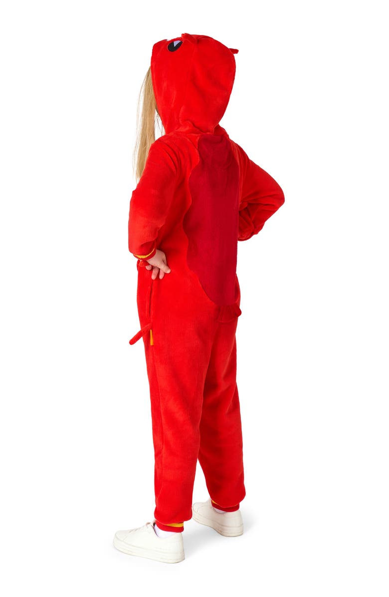 OppoSuits Kids' Lobster One Piece Hooded Jumpsuit, Alternate, color, Red