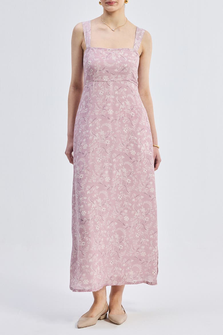 Perfect Floral Maxi with Tapered Straps in Pink, Main, color, Blossom Blush