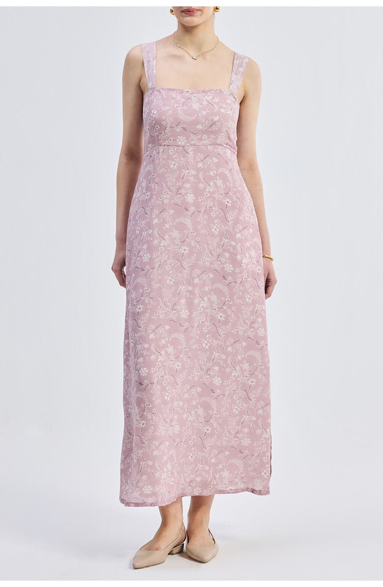 Reistor Perfect Floral Maxi with Tapered Straps in Pink, Main, color, Blossom Blush