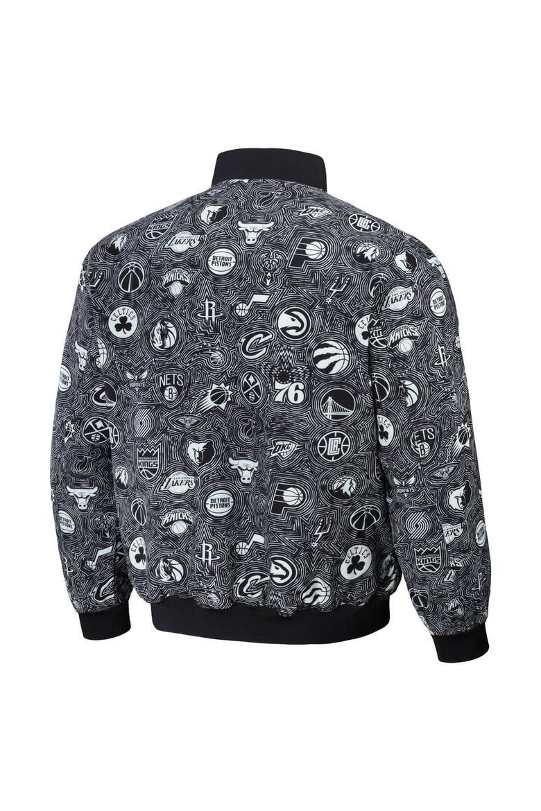 Men's NBA x Staple Black All Teams Fusion Full-Snap Jacket, Alternate, color, Black