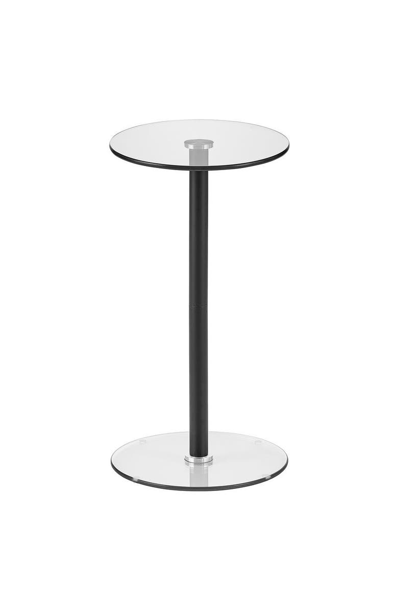 iDesign 12" GINA Glass Steel Drink Table, Alternate, color,