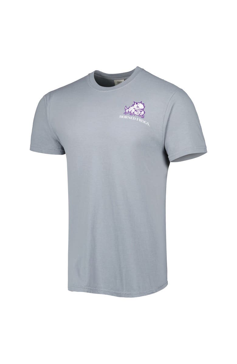 IMAGE ONE Men's Gray TCU Horned Frogs Hyperlocal T-Shirt, Alternate, color, Gray