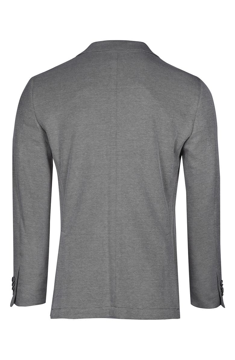 SAVILE ROW CO Grey Knit Blazer, Alternate, color, 
