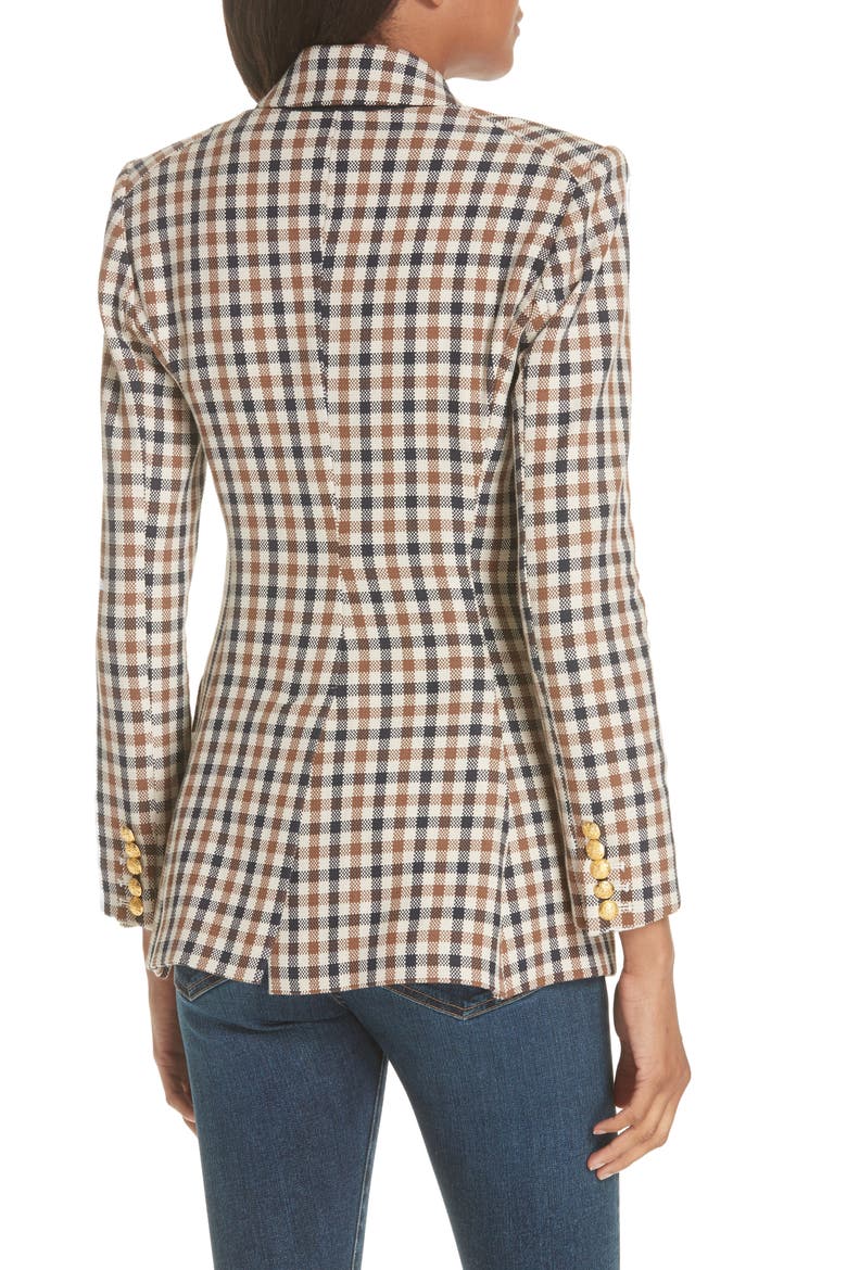 Lonny Houndstooth Dickey Jacket, Alternate, color, BROWN/ NAVY