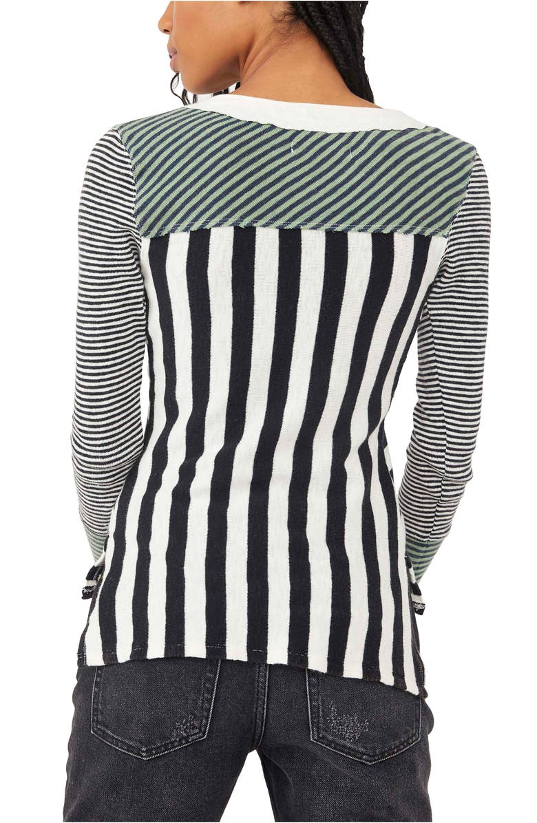 Free People Give Me Stripes Henley Top, Alternate, color, 