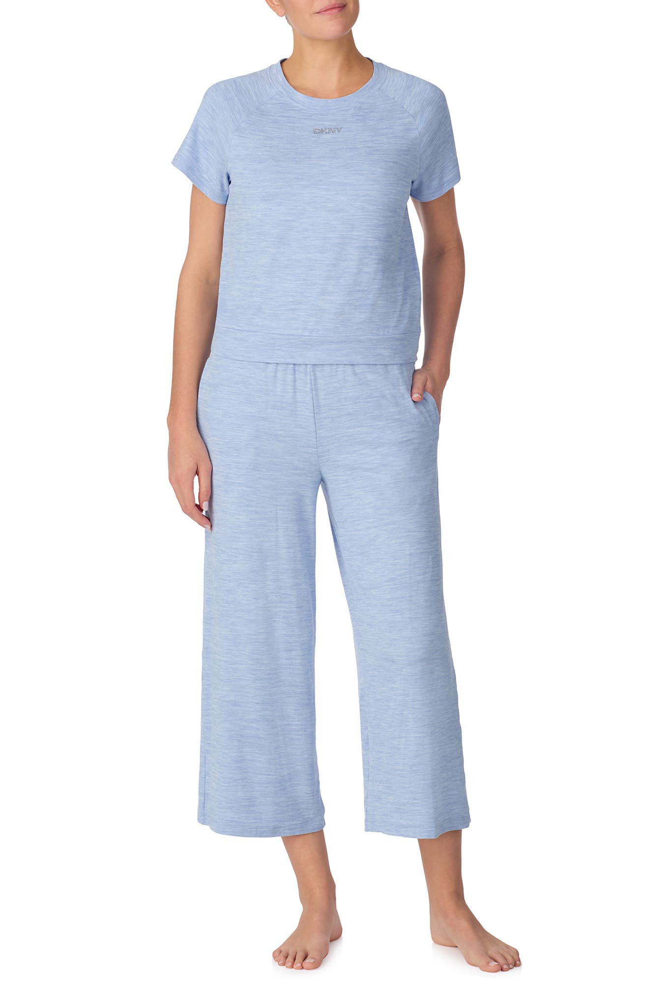 DKNY Short Sleeve Wide Leg Pajamas