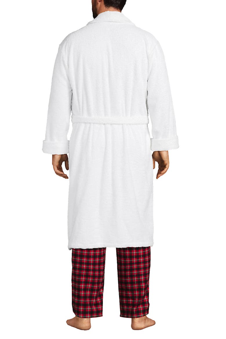 Calf Length Turkish Terry Robe, Alternate, color, White