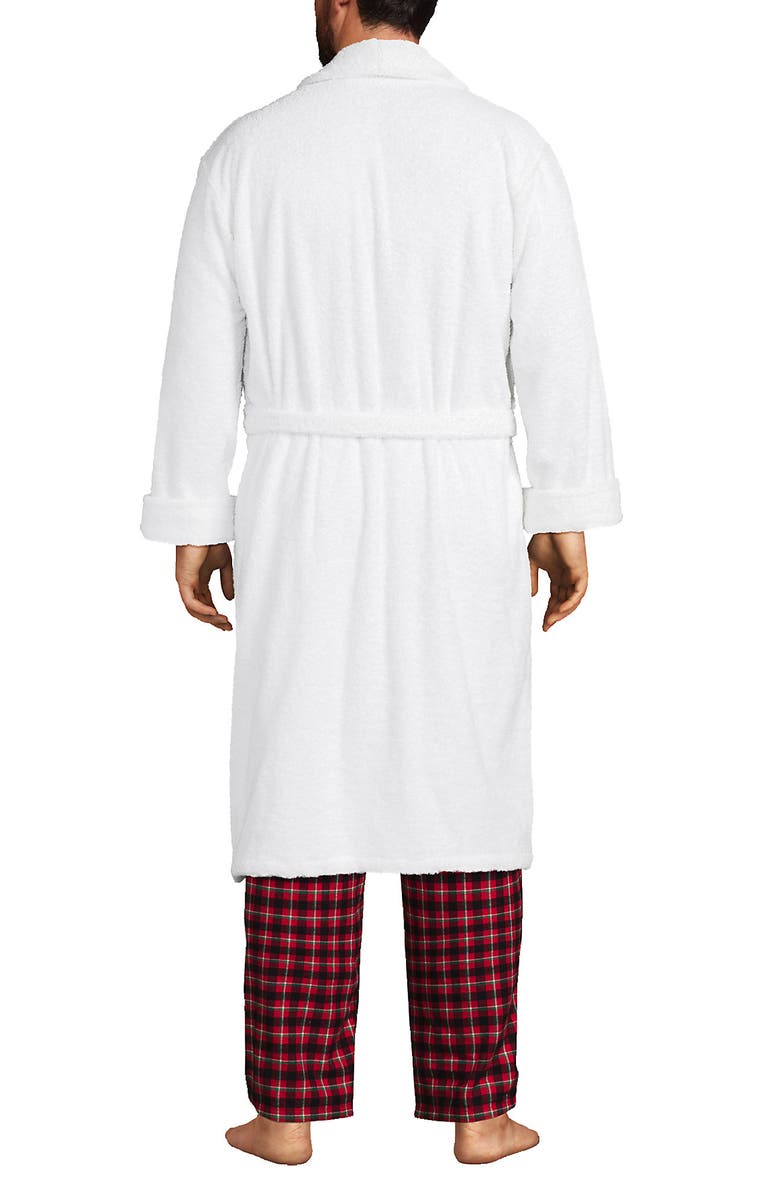 Lands
 End Calf Length Turkish Terry Robe, Alternate, color, White