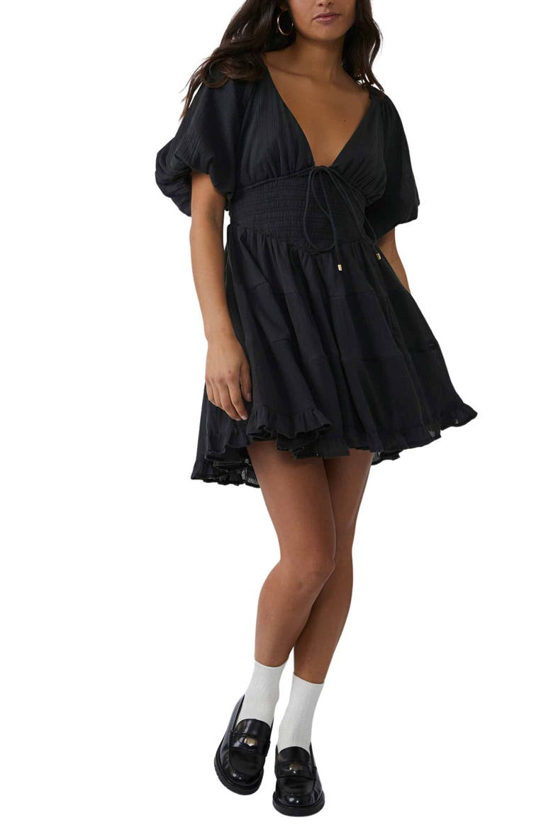 Perfect Day A-Line Minidress, Main, color, WASHED BLACK
