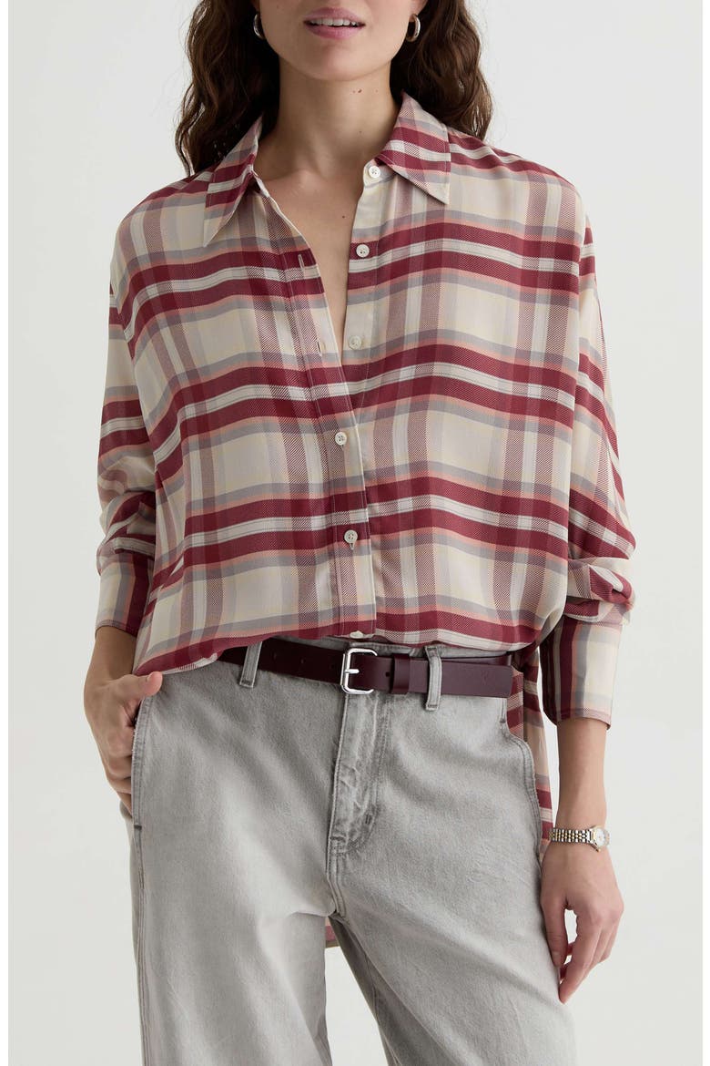 Sawtelle Button-Up Shirt, Main, color, DESERT PLAID GREY MULTI